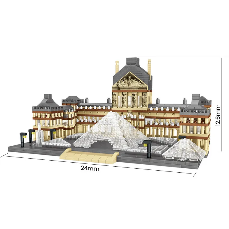 3377pcs Paris Louvre Museum 3D Model Building Blocks World Architecture Mini DIY Diamond Micro Blocks Bricks Toys for Kids Gift
3377pcs Paris Louvre Museum 3D Model Building Blocks World Architecture Mini DIY Diamond Micro Blocks Bricks Toys for Kids Gift