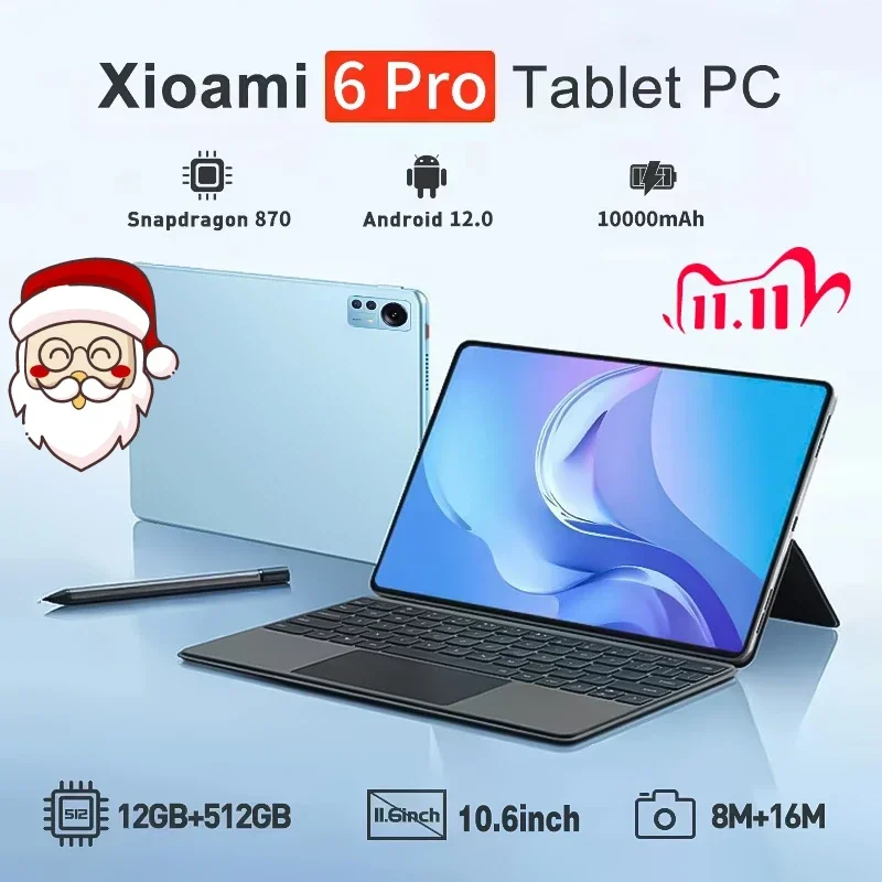 2024 Original Global Version Tablet Android Pad 6 Pro Tablets PC 5G Dual SIM Card or WIFI HD 4K MiTad 12GB+512GB Snapdragon 870
2024 Original Global Version Tablet Android Pad 6 Pro Tablets PC 5G Dual SIM Card or WIFI HD 4K MiTad 12GB+512GB Snapdragon 870