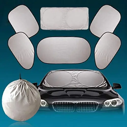 6Pcs Car Sun Shade Top-Max Silver Windshield Sunshade Collapsible Portable Block UV Rays Sun Protector Auto Front Side Window Vi
6Pcs Car Sun Shade Top-Max Silver Windshield Sunshade Collapsible Portable Block UV Rays Sun Protector Auto Front Side Window Vi