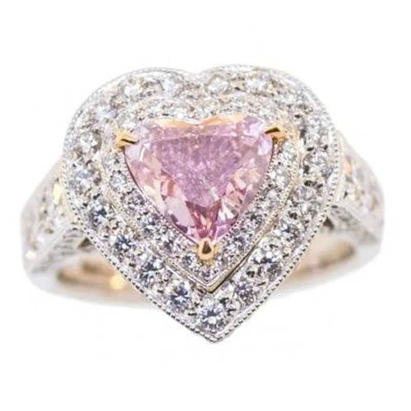 Romantic Cute Inlaid Pink Heart Love Shaped Full Crystal Zirconium Rhinestone Female Ring for women Wedding Engagement Jewelry
Romantic Cute Inlaid Pink Heart Love Shaped Full Crystal Zirconium Rhinestone Female Ring for women Wedding Engagement Jewelry