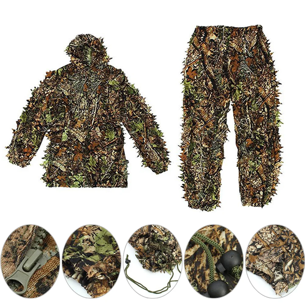 3D Bionic Camo Leaf Hunting Clothes Birding Tacticals Airsoft Ghillie Suit Outdoor Hunting Hiking Covert Camouflage Clothing
3D Bionic Camo Leaf Hunting Clothes Birding Tacticals Airsoft Ghillie Suit Outdoor Hunting Hiking Covert Camouflage Clothing