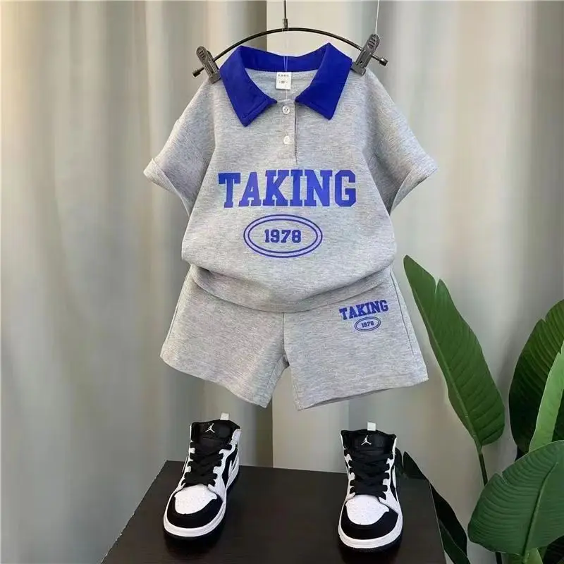 Boys Summer Short Sleeve Suit 2023 New Babys Summer Cool And Handsome PoLo Shirt Childrens Korean Style Two-Piece Suit Kids
Boys Summer Short Sleeve Suit 2023 New Babys Summer Cool And Handsome PoLo Shirt Childrens Korean Style Two-Piece Suit Kids
