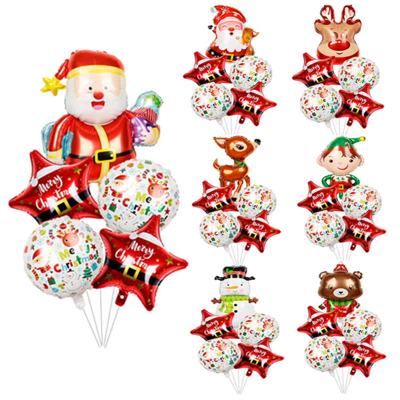 5pcs Navidad 2022 Christmas Film Balloons Santa Claus Snowman Elk Balls New Year Star Helium Globos Xmas Home Party Decor Gifts
5pcs Navidad 2022 Christmas Film Balloons Santa Claus Snowman Elk Balls New Year Star Helium Globos Xmas Home Party Decor Gifts