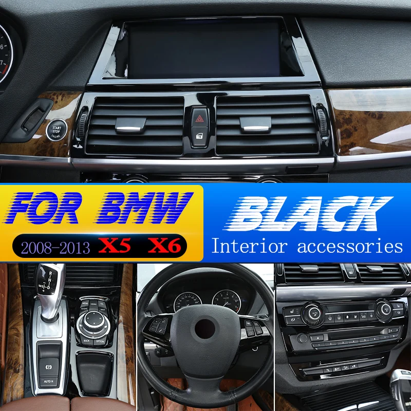 Car Central Gear Panel Steering Wheel Decorative Strip Frame Black ABS for BMW X5 X6 E70 E71 2008-2013 Interior Modified Sticker
Car Central Gear Panel Steering Wheel Decorative Strip Frame Black ABS for BMW X5 X6 E70 E71 2008-2013 Interior Modified Sticker