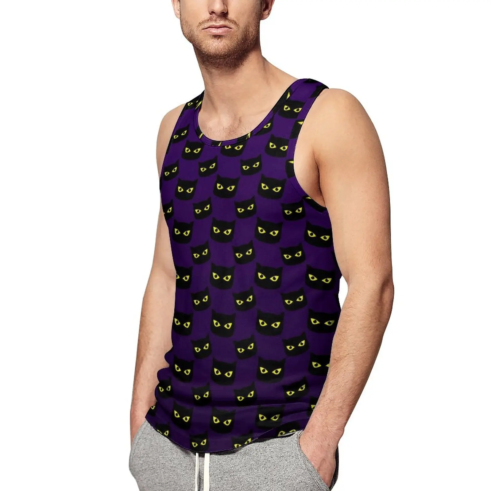Black And Purple Cat Tank Top Halloween Print Cool Tops Summer Gym Man Graphic Sleeveless Vests 3XL 4XL 5XL
Black And Purple Cat Tank Top Halloween Print Cool Tops Summer Gym Man Graphic Sleeveless Vests 3XL 4XL 5XL