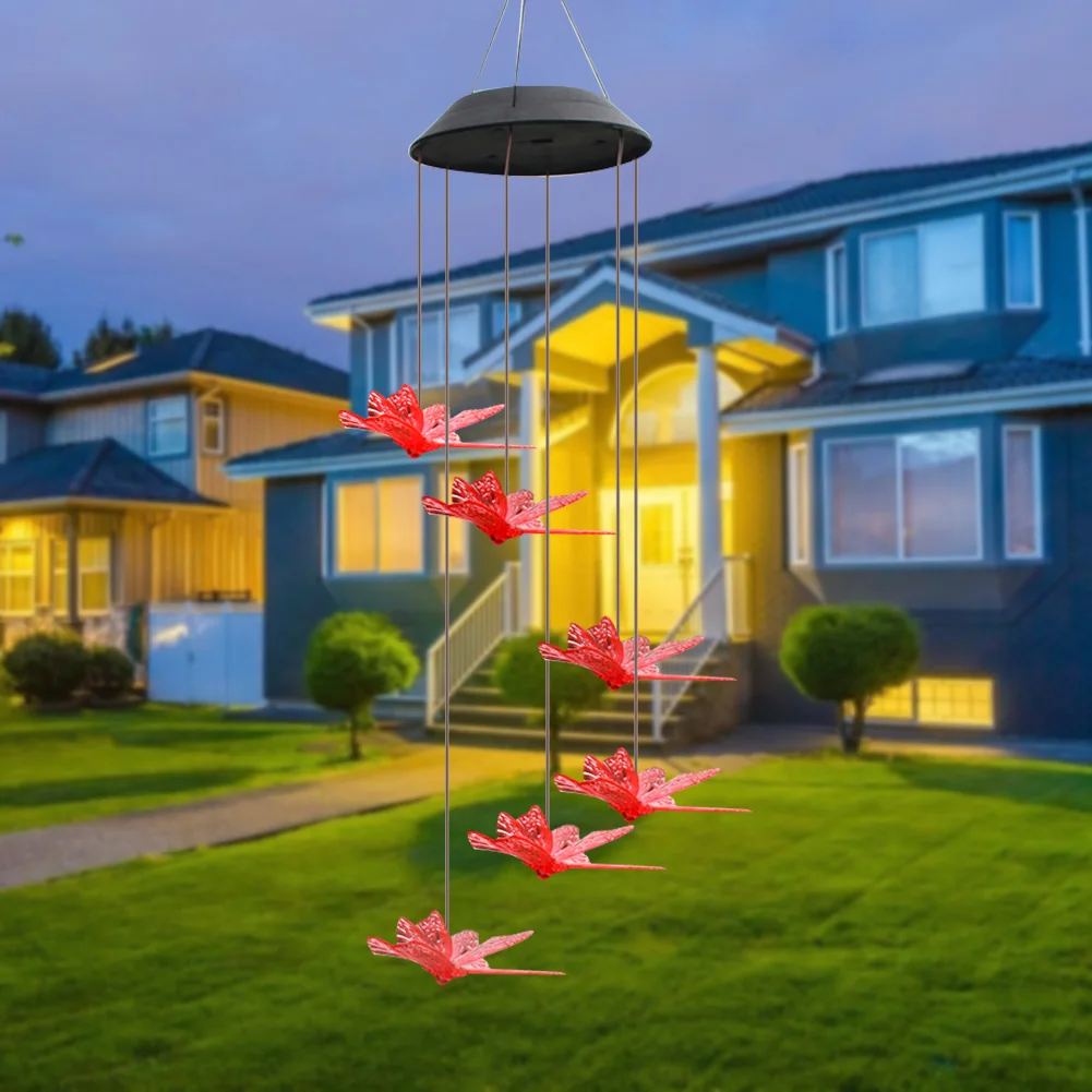 Solar Wind Chime Lamp Butterfly Hummingbird Lawn Decorative Lamps IP65 Waterproof Outdoor Windows Shop Courtyard Hanging Decor
Solar Wind Chime Lamp Butterfly Hummingbird Lawn Decorative Lamps IP65 Waterproof Outdoor Windows Shop Courtyard Hanging Decor