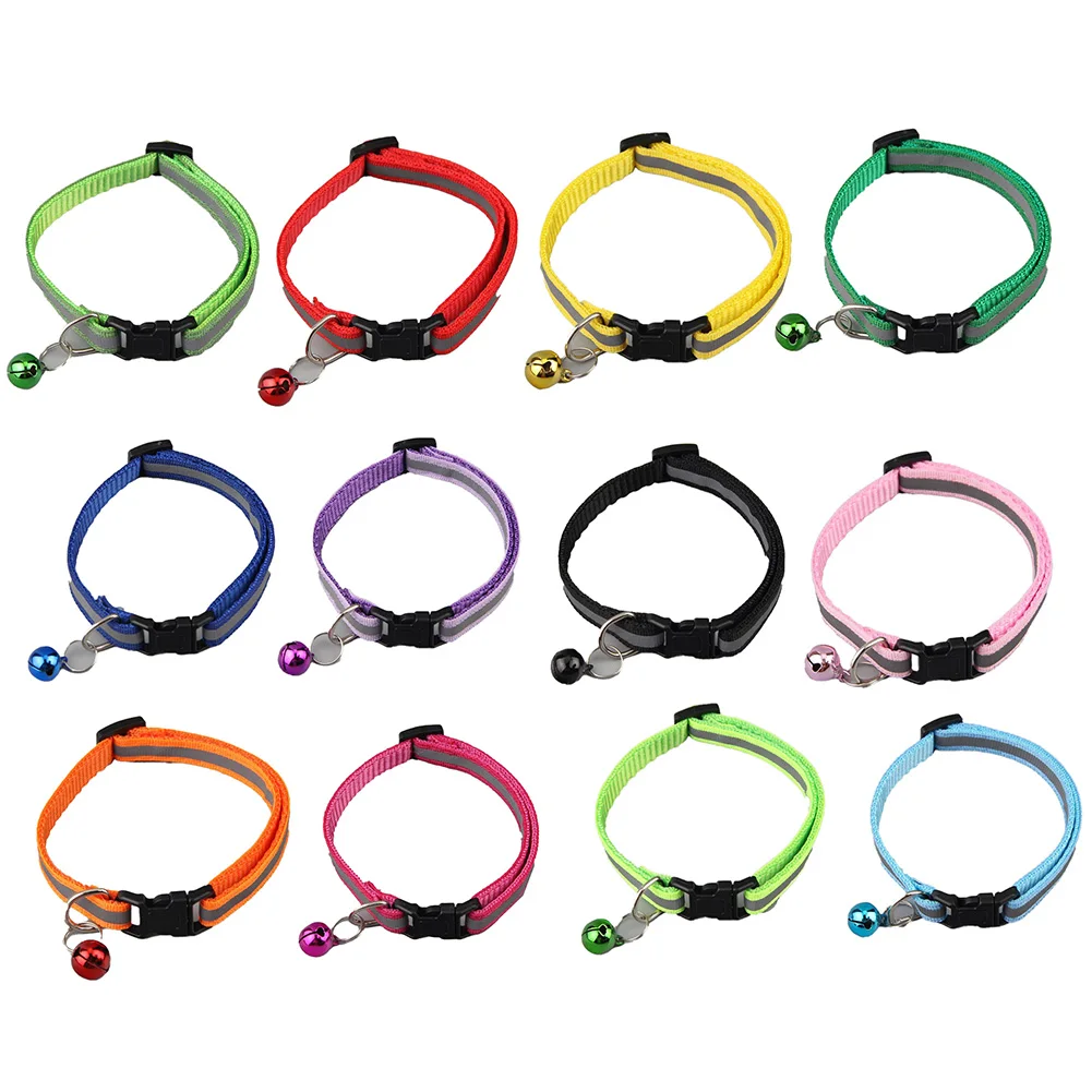 Reflective Bell Dog Collar Cat Pet Puppy Kitten Collar 18-31cm Adjustable Bell Anti-Lost Animal Products For Small Medium Dogs
Reflective Bell Dog Collar Cat Pet Puppy Kitten Collar 18-31cm Adjustable Bell Anti-Lost Animal Products For Small Medium Dogs