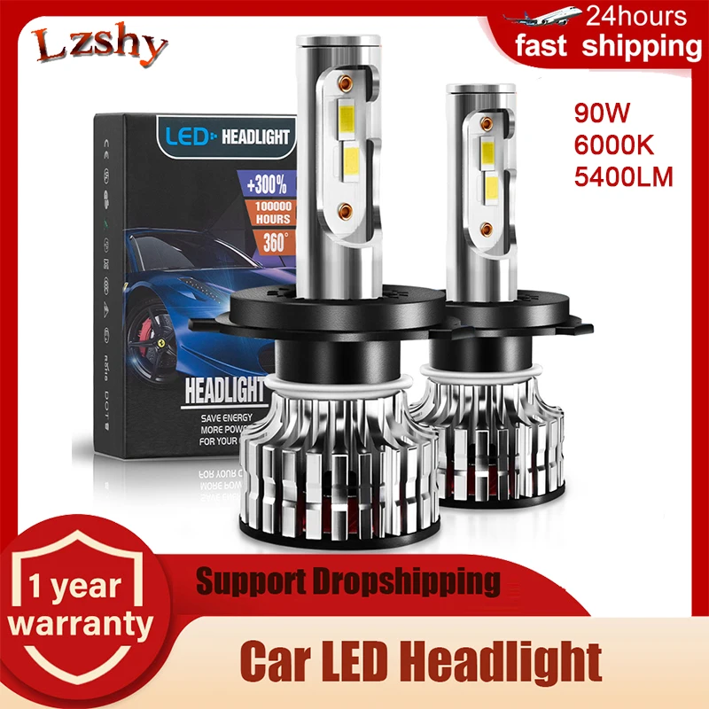 2pcs 12V H7 LED Headlight Bulbs For BMW For Ford Focus H1 H3 H4 H8 H9 H11 90W 6000K White Super Bright Car Headlamp Accessories
2pcs 12V H7 LED Headlight Bulbs For BMW For Ford Focus H1 H3 H4 H8 H9 H11 90W 6000K White Super Bright Car Headlamp Accessories