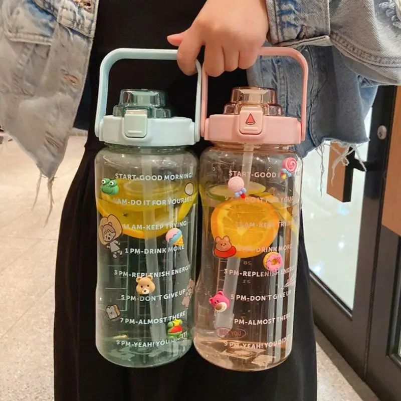 2000ml Water Bottle Leakproof Gradient Water Cup Portable Food-grade Drinking Bottle Large Capacity Straw Cup Home Accessories
2000ml Water Bottle Leakproof Gradient Water Cup Portable Food-grade Drinking Bottle Large Capacity Straw Cup Home Accessories