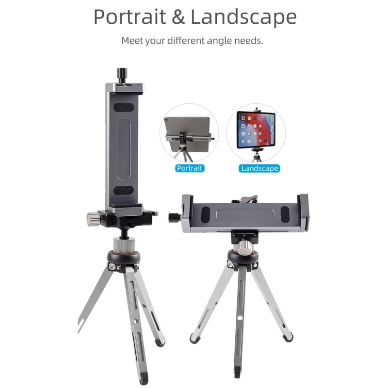 Металлический зажим для держателя планшета для крепления штатива 130-230 мм/5,1-дюйма
Металлический зажим для держателя планшета для крепления штатива 130-230 мм/5,1-дюйма