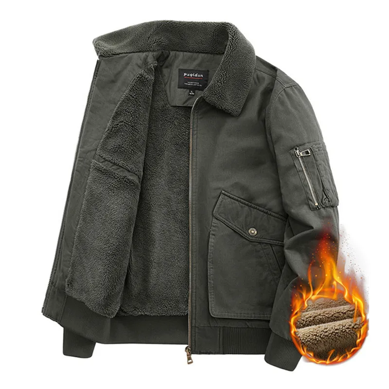 Winter Thick Warm Jacket Men Casual Windbreaker Fur Collar Parkas Coats Thermal Overcoat Military Flight Army Fleece Clothes
Winter Thick Warm Jacket Men Casual Windbreaker Fur Collar Parkas Coats Thermal Overcoat Military Flight Army Fleece Clothes