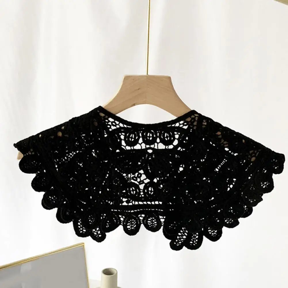 Fake Collar Solid Color Breathable Decorative Modern Design Anti-pilling Short Crochet Hollow Out Detachable Women Shawl 
Fake Collar Solid Color Breathable Decorative Modern Design Anti-pilling Short Crochet Hollow Out Detachable Women Shawl