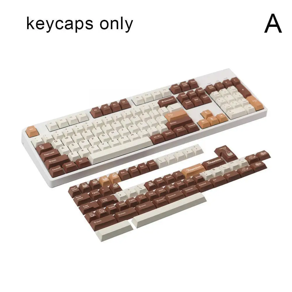 

164/104 Keys Keycaps PBT Keycap Backlit Two-Color Mechanical Keyboard Key Caps For GMK Tiramisu Keycaps Mechanical Keyboard Z7Y4