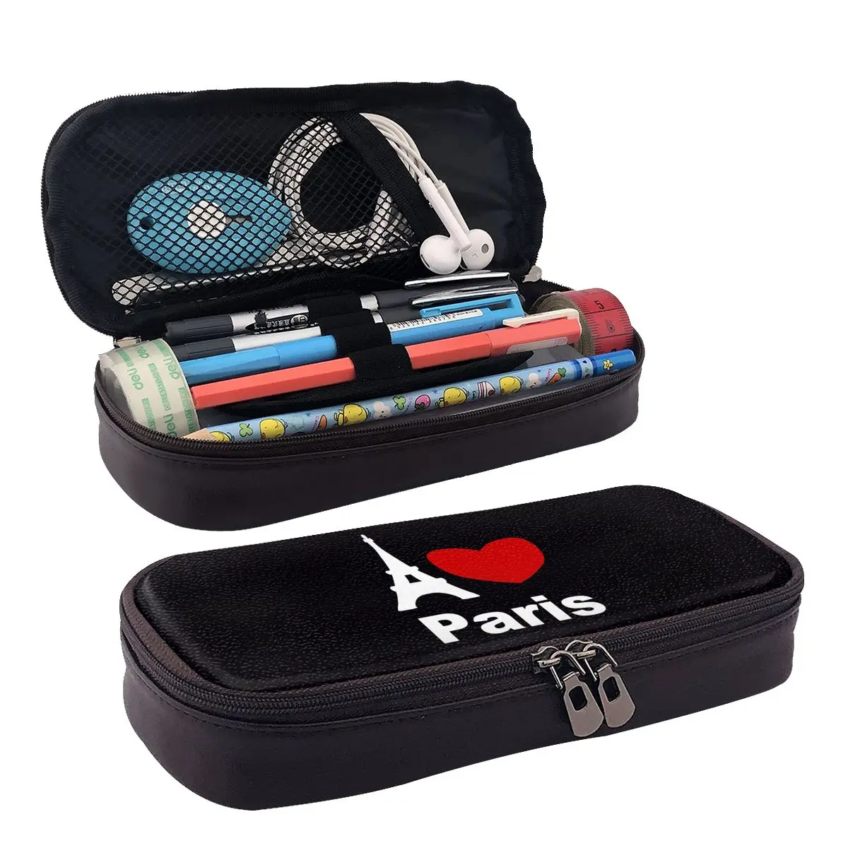 I Love Paris Leather Pencil Case Zipper Pencil Box Stationery Pen Pouch for Boys Girls School Students Work Office
I Love Paris Leather Pencil Case Zipper Pencil Box Stationery Pen Pouch for Boys Girls School Students Work Office