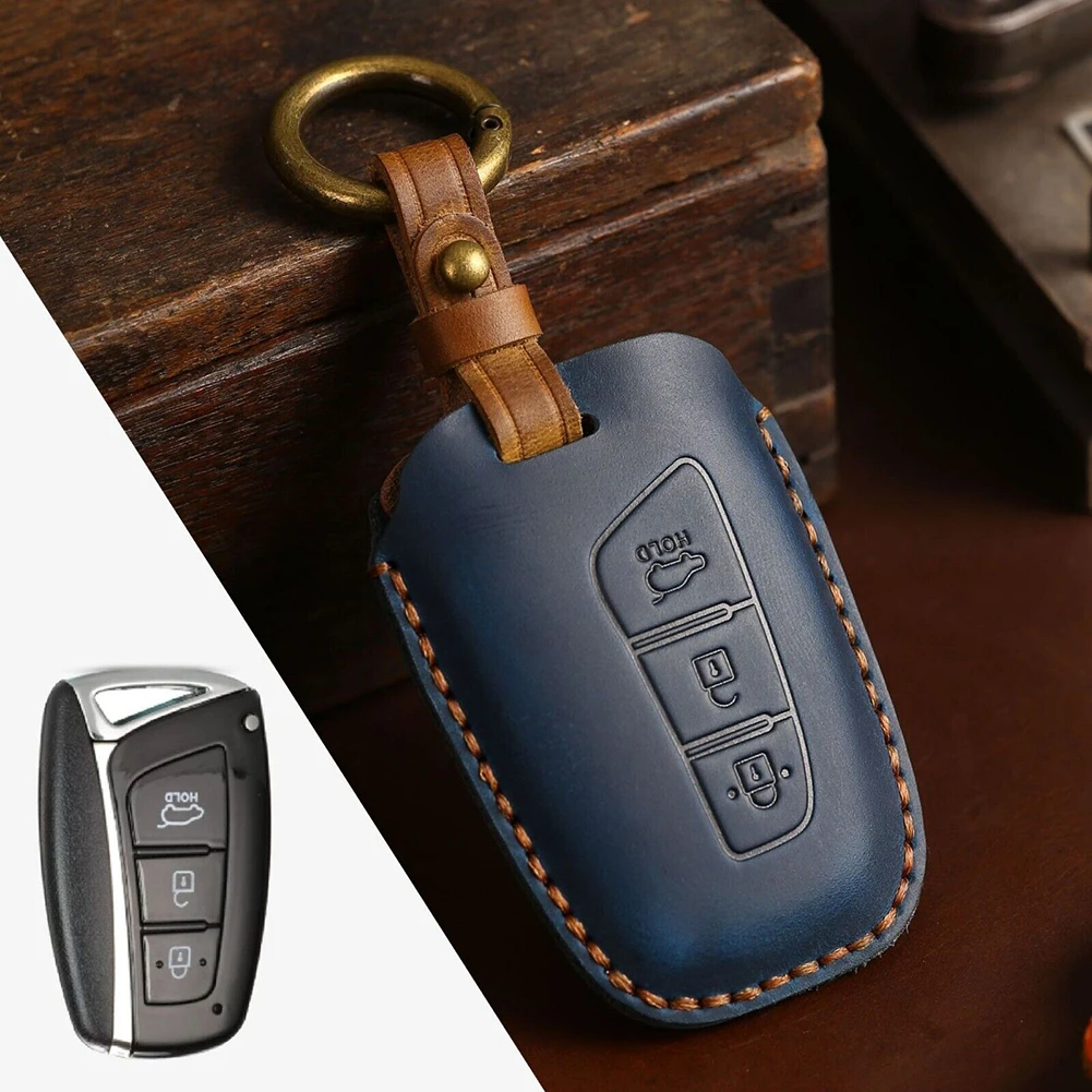Case Shell Car Key Cover Anti-Drop Anti-Fall Blue Cowhide Full Coverage Gift Leather For Santa Fe Grand Ix45 Azera
Case Shell Car Key Cover Anti-Drop Anti-Fall Blue Cowhide Full Coverage Gift Leather For Santa Fe Grand Ix45 Azera