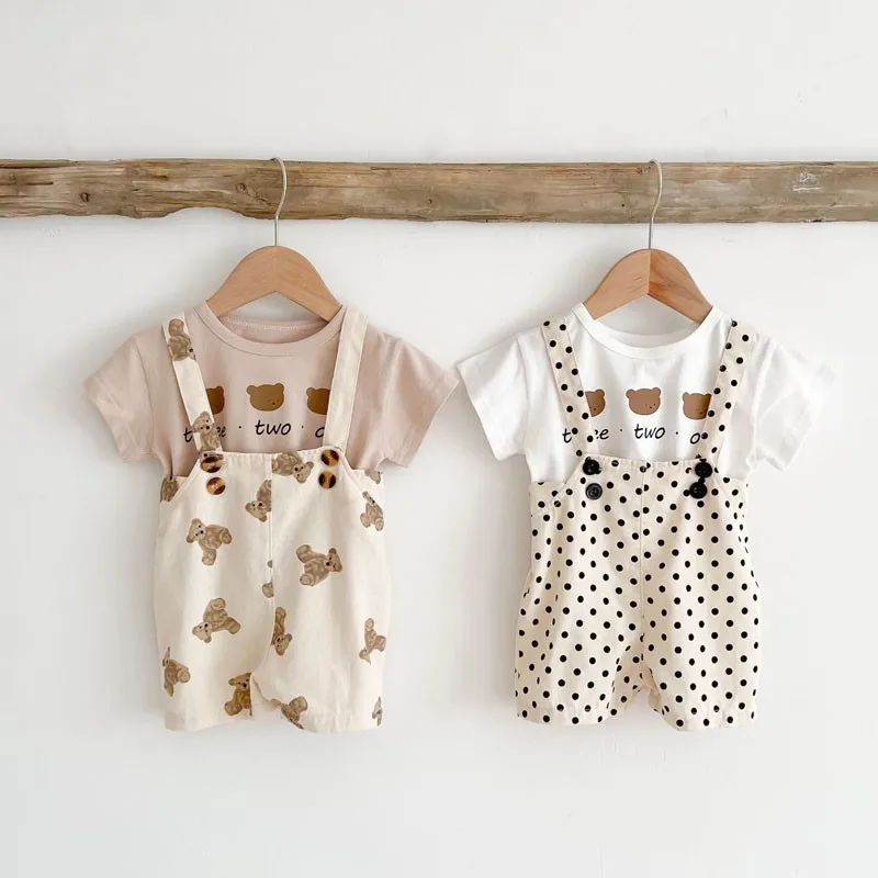 2023 Summer New Bear Print Baby Short Sleeve Clothes Set Infant Overalls Suit Baby Boy Cartoon T Shirt Suit Baby Girl Outfits
2023 Summer New Bear Print Baby Short Sleeve Clothes Set Infant Overalls Suit Baby Boy Cartoon T Shirt Suit Baby Girl Outfits