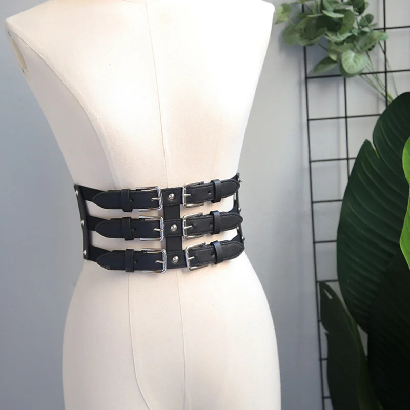 Soft Faux Leather Elastic Belt Black Punk Wrap Waist Slimming Corset Self Tie 3 Straps Belts Simplicity Dress Accessories New
Soft Faux Leather Elastic Belt Black Punk Wrap Waist Slimming Corset Self Tie 3 Straps Belts Simplicity Dress Accessories New