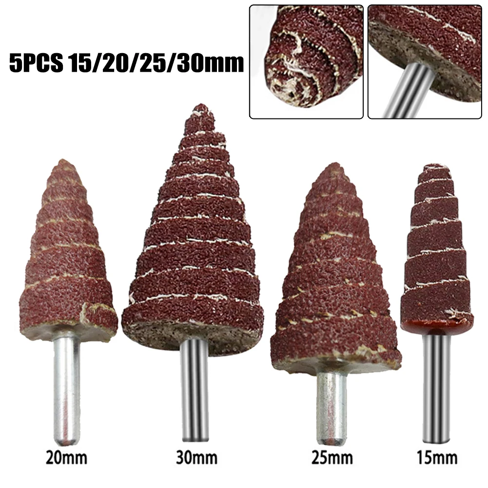5pcs 80Grit 15/20/25/30mm Sandpaper Tapered Cone Grinding Head Polishing Sanding For Finishing Wood Plastic Metal Tools Parts
5pcs 80Grit 15/20/25/30mm Sandpaper Tapered Cone Grinding Head Polishing Sanding For Finishing Wood Plastic Metal Tools Parts