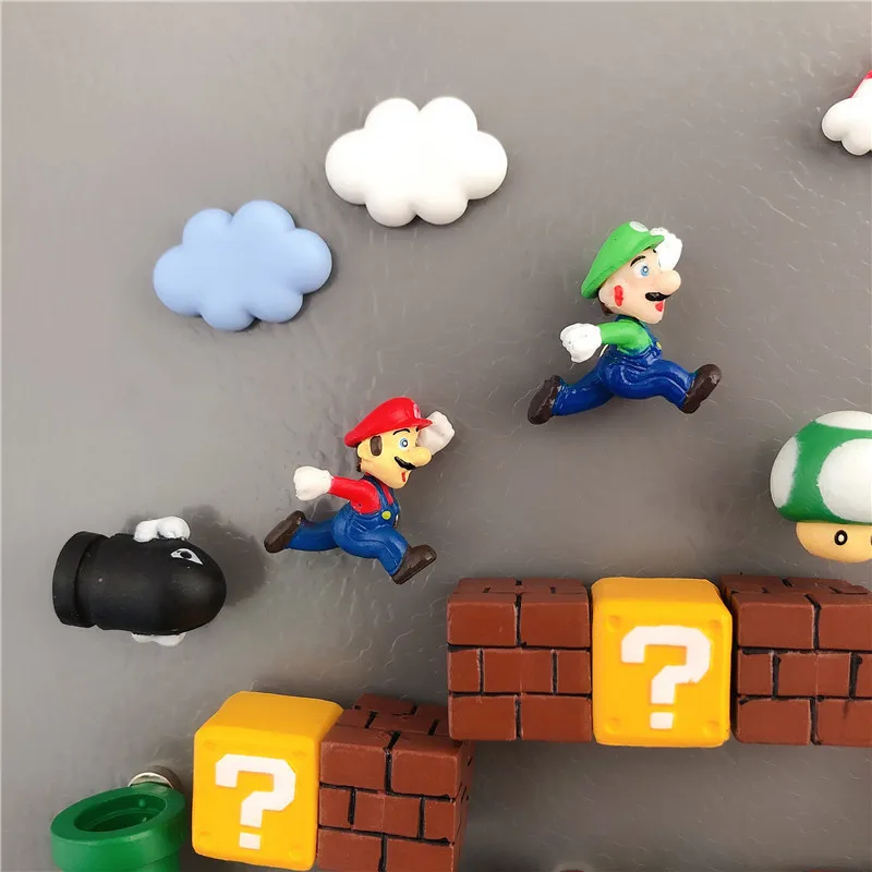 Super Mario Refrigerator Stickers Three-dimensional Set of Decorative Japanese Magnets Creative Kawaii Game Characters Gift Toys
Super Mario Refrigerator Stickers Three-dimensional Set of Decorative Japanese Magnets Creative Kawaii Game Characters Gift Toys