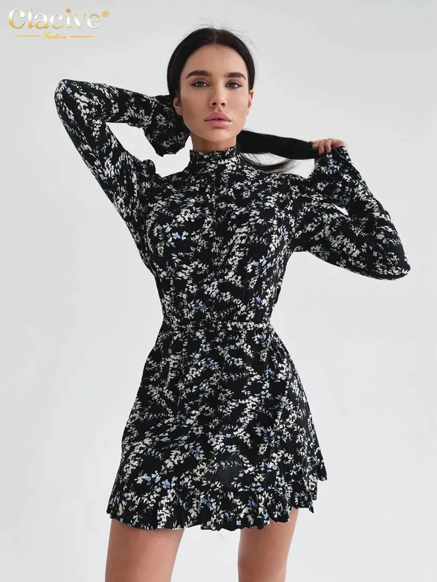 Clacive Bodycon Print Office Dress Fashion Stand Collar Long Sleeve Mini Dress Elegant Classic Backless Dresses For Women 2023
Clacive Bodycon Print Office Dress Fashion Stand Collar Long Sleeve Mini Dress Elegant Classic Backless Dresses For Women 2023