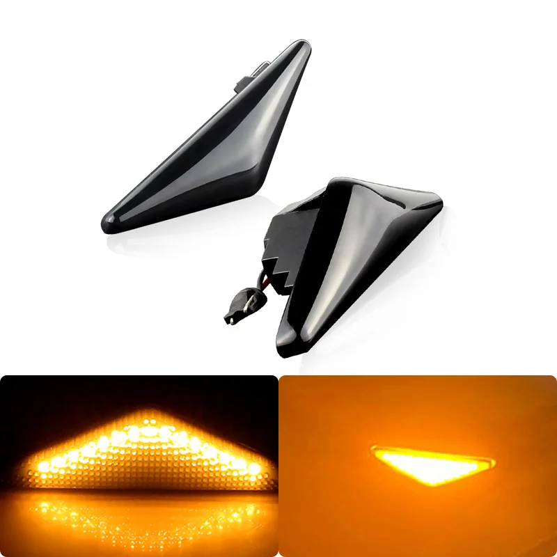 

2Pcs Smoke Amber Led Side Marker Turn Signal Light For Ford MONDEO 2000-2007 MK3 FOCUS MK1 1998-2004 Sequential Blinker Light