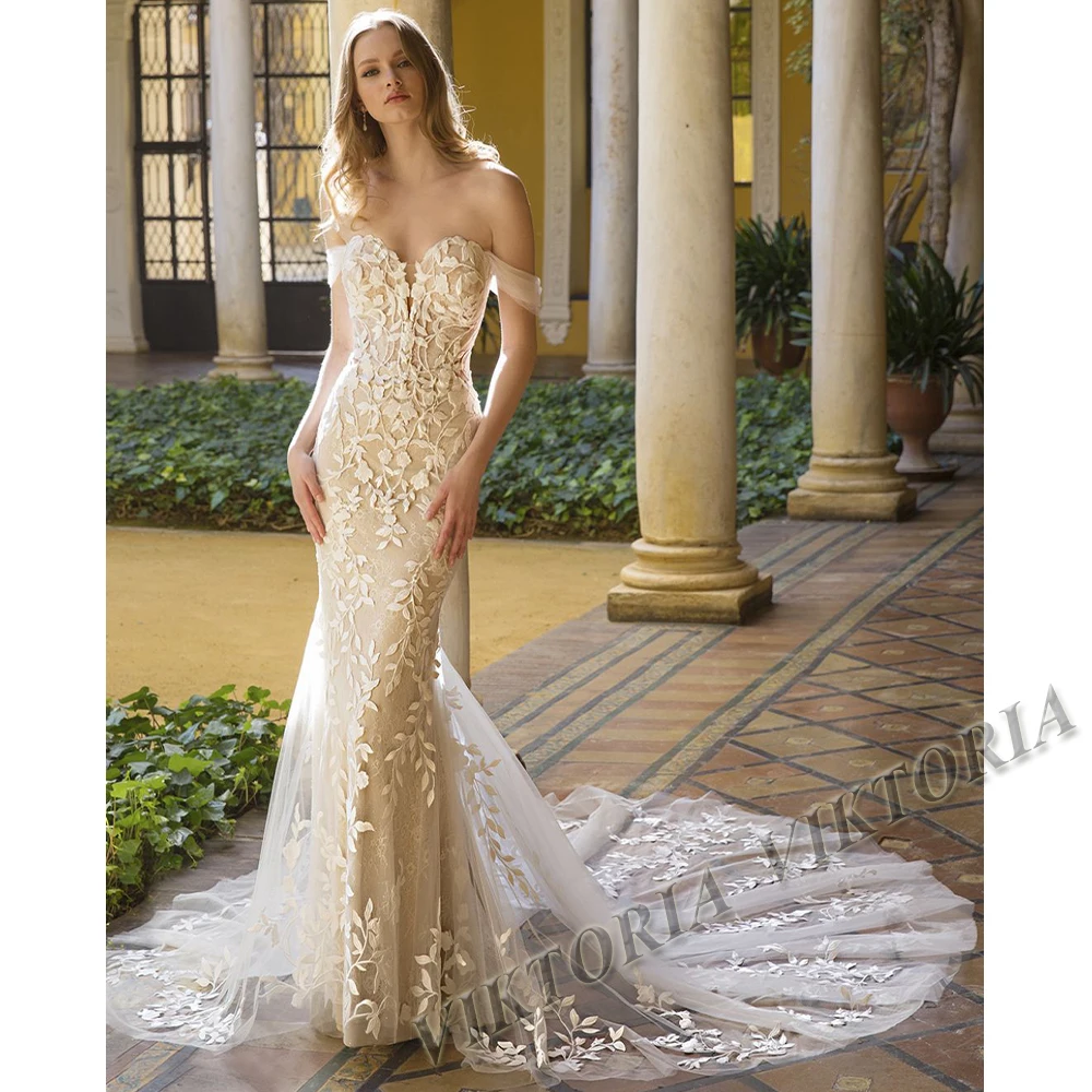 VIKTORIA Pastrol Wedding Dress Mermaid Off Shoulder Sleeveless For Women 2023 Bride Appliques Tulle Vestido De Novia Custom Made
VIKTORIA Pastrol Wedding Dress Mermaid Off Shoulder Sleeveless For Women 2023 Bride Appliques Tulle Vestido De Novia Custom Made