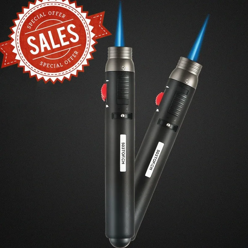 Hot Double Use Pencil Torch Jet Lighter Cigarette Gas Lighter Kitchen Gadgets BBQ Candle Lighter Windproof Welding Torch Lighter
Hot Double Use Pencil Torch Jet Lighter Cigarette Gas Lighter Kitchen Gadgets BBQ Candle Lighter Windproof Welding Torch Lighter