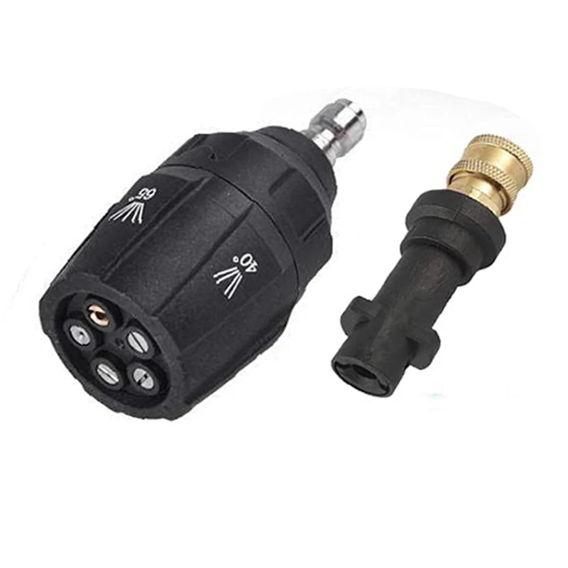 5 In 1 High Pressure Rotary Turbine Nozzle Adapter For Karcher K2-K7 High Pressure Washer Nozzle Quick Connect
5 In 1 High Pressure Rotary Turbine Nozzle Adapter For Karcher K2-K7 High Pressure Washer Nozzle Quick Connect