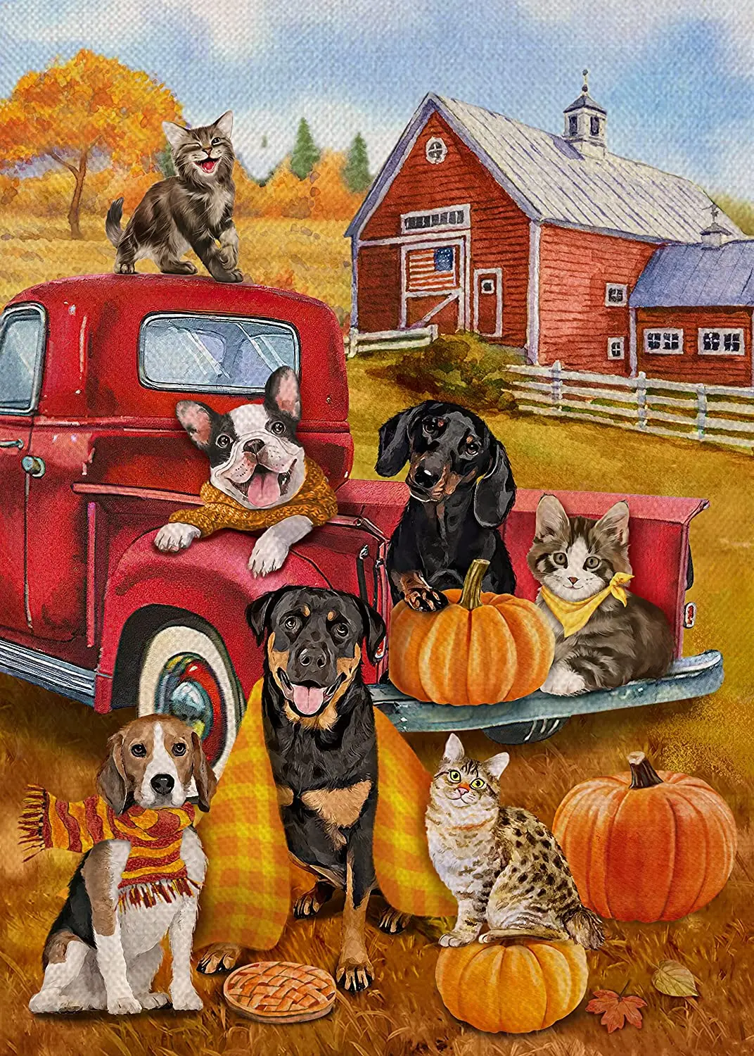 Fall Farm Animal Red Truck Small Decorative Garden Flag Autumn Dog Puppy Yard Outside Decorations Harvest Pumpkin Country Barn
Fall Farm Animal Red Truck Small Decorative Garden Flag Autumn Dog Puppy Yard Outside Decorations Harvest Pumpkin Country Barn