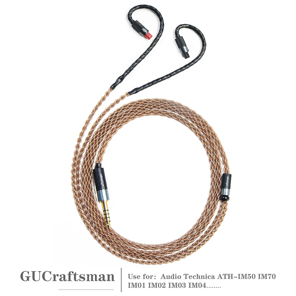 GUCraftsman 6N Single Crystal Copper Earphone Replacement Cables for Audio Technica ATH-IM50 IM70 IM01 IM02 IM03 IM04 
GUCraftsman 6N Single Crystal Copper Earphone Replacement Cables for Audio Technica ATH-IM50 IM70 IM01 IM02 IM03 IM04