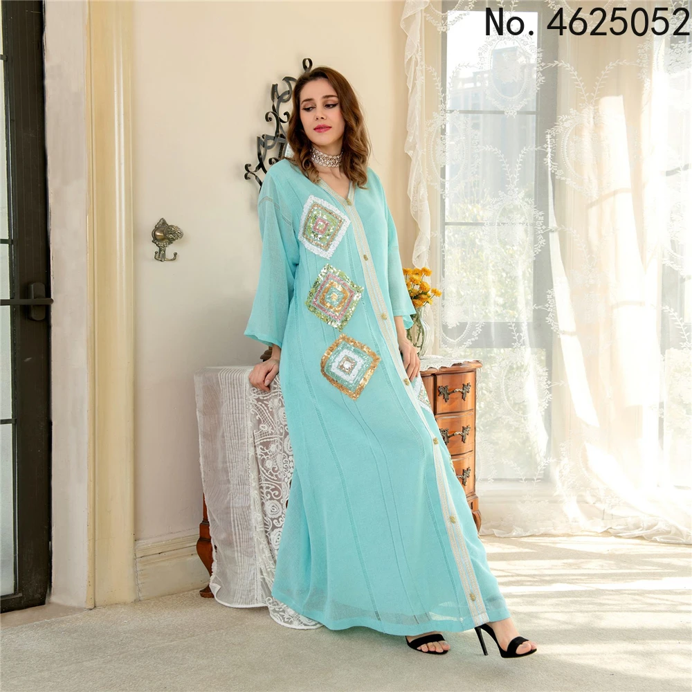 Ramadan Sequin Abaya Eid Woman 2022 Embroidered Moroccan Caftan Plus Size Turkey Abyas Kaftan Dubai Arab Dress Islamic Clothing
Ramadan Sequin Abaya Eid Woman 2022 Embroidered Moroccan Caftan Plus Size Turkey Abyas Kaftan Dubai Arab Dress Islamic Clothing