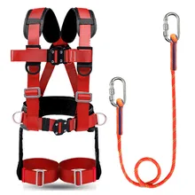 Aerial Work Safety Belt Full Body Harness Rope Outdoor Rock Climbing Anti-fall Protection Equipment for Electrician Construction