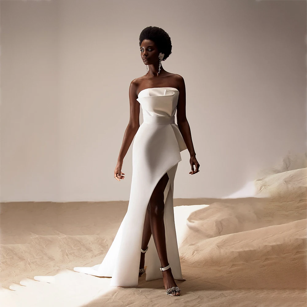 UETEEY Simple Wedding Dresses Sleeveless Side Slit Civil Cheap Jersey Bride Gown Sweep Train 2022 Vestido De Novia
UETEEY Simple Wedding Dresses Sleeveless Side Slit Civil Cheap Jersey Bride Gown Sweep Train 2022 Vestido De Novia