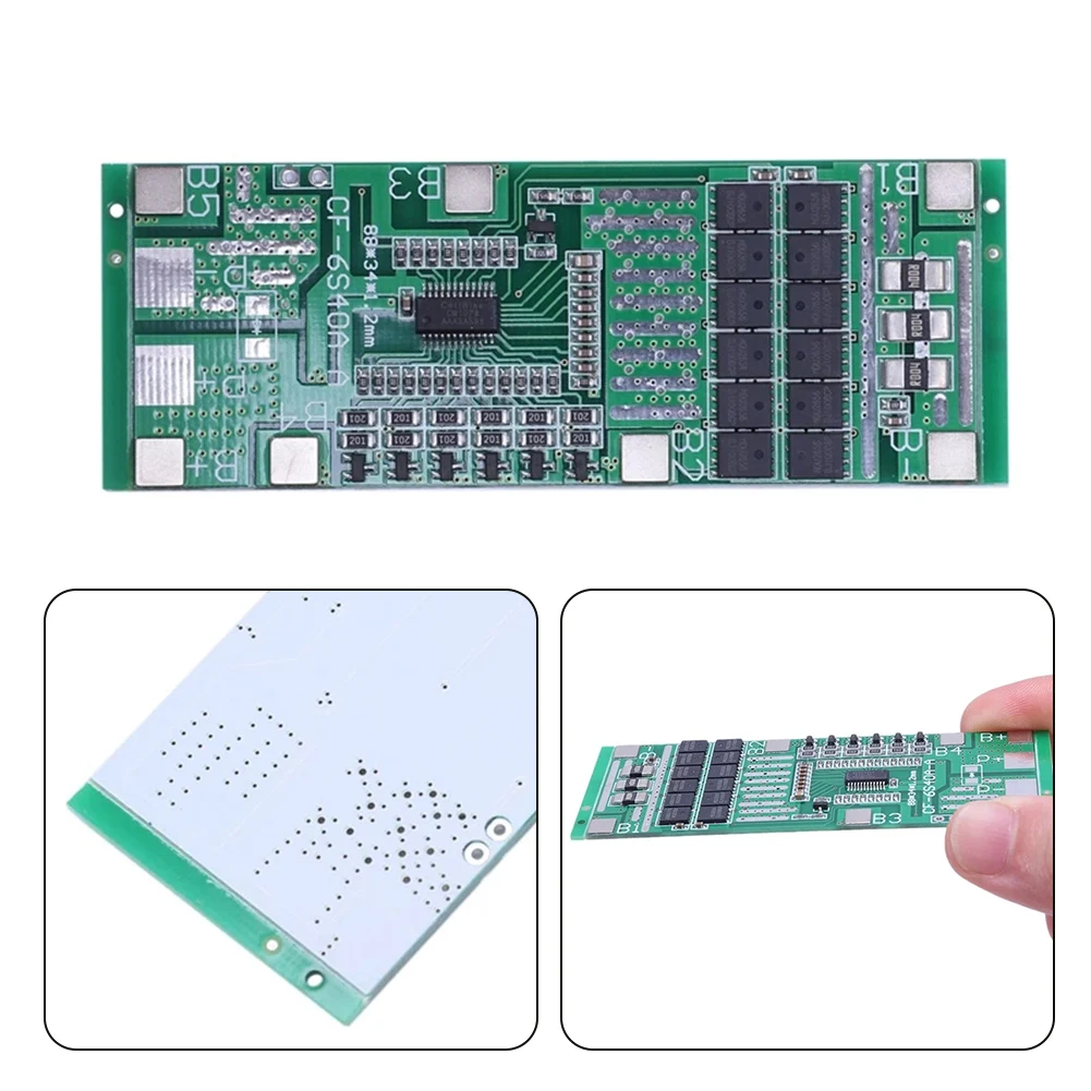 24V 6S 40A Lithium Battery Poretect Board Solar Lighting BMS PCB Board With Balance For Power Tools Accessories
24V 6S 40A Lithium Battery Poretect Board Solar Lighting BMS PCB Board With Balance For Power Tools Accessories