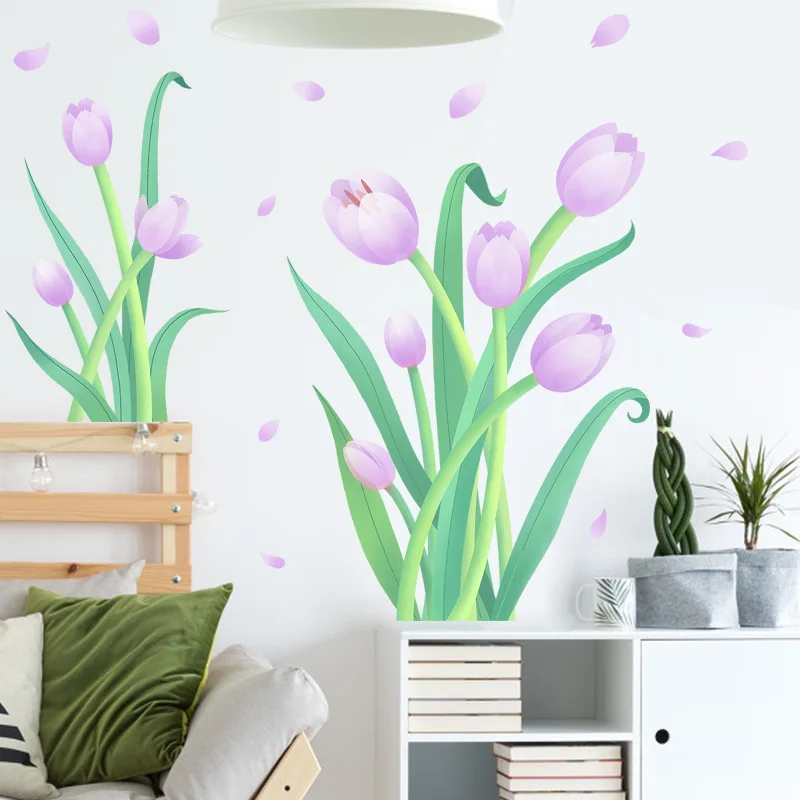 Purple Pink Tulip Warm Wall Stickers Living Room Bedroom Decor Children's Room Wallpaper Nursery Decor Art Mural Wall Stickers
Purple Pink Tulip Warm Wall Stickers Living Room Bedroom Decor Children's Room Wallpaper Nursery Decor Art Mural Wall Stickers