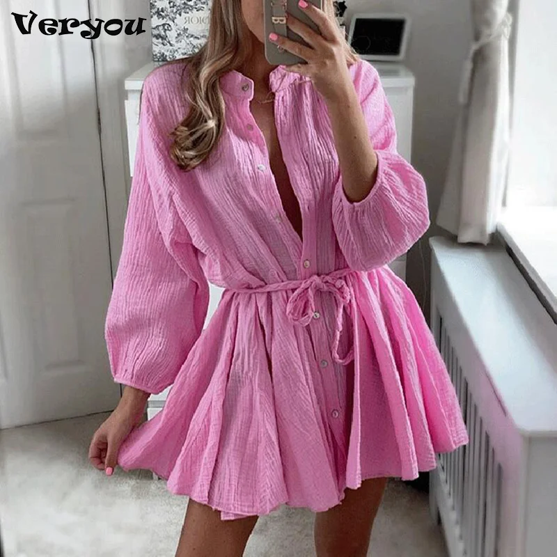 Sexy High Waist Solid Color Long Sleeves Buttons V Neck Dress Autumn Fashion Women's Elegant Straight Slim Office Shirt Dresses
Sexy High Waist Solid Color Long Sleeves Buttons V Neck Dress Autumn Fashion Women's Elegant Straight Slim Office Shirt Dresses