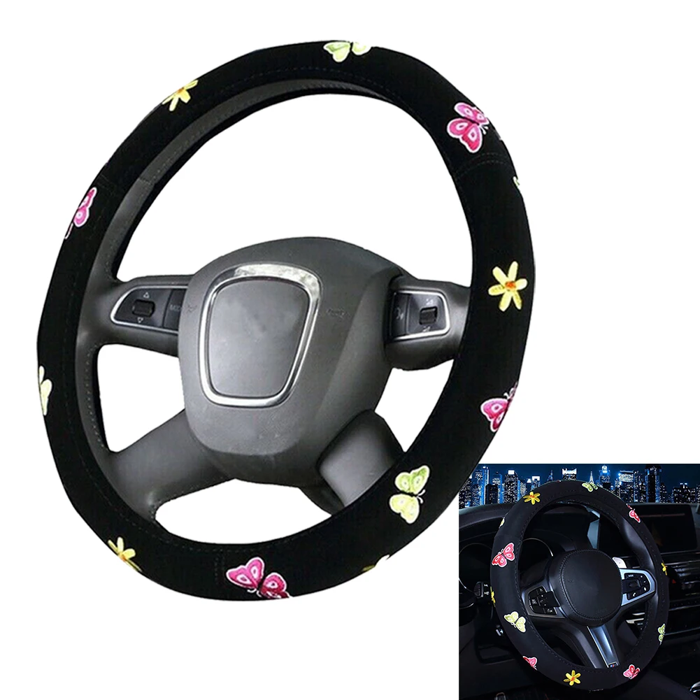 1 Set Car Plush Cute Embroidery Car Steering Wheel Cover Butterfly Steering Cover 38cm Diameter Universal For Most Cars
1 Set Car Plush Cute Embroidery Car Steering Wheel Cover Butterfly Steering Cover 38cm Diameter Universal For Most Cars