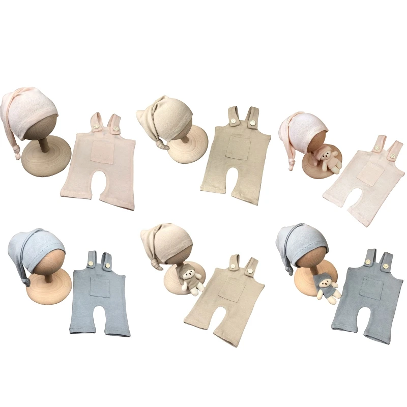 Newborn Baby Photography Clothing Set Solid Color Overalls Romper with Long Tail Hat Bear for DOLL Photo Props Costume
Newborn Baby Photography Clothing Set Solid Color Overalls Romper with Long Tail Hat Bear for DOLL Photo Props Costume