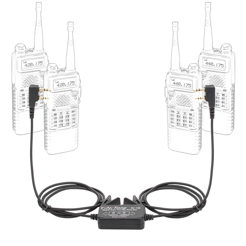 RC-108 Interphone Repeater Box For Baofeng BF-888S UV-5R GT-3 TYT Wouxun Kenwood TK Head Walkie Talkie WAV Transceiver
RC-108 Interphone Repeater Box For Baofeng BF-888S UV-5R GT-3 TYT Wouxun Kenwood TK Head Walkie Talkie WAV Transceiver