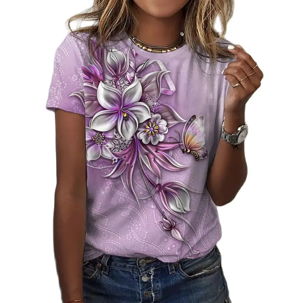 Summer Women's T-shirt with Flower Pattern Oversized Breathable Fabric 2023 Best-selling Style
Summer Women's T-shirt with Flower Pattern Oversized Breathable Fabric 2023 Best-selling Style