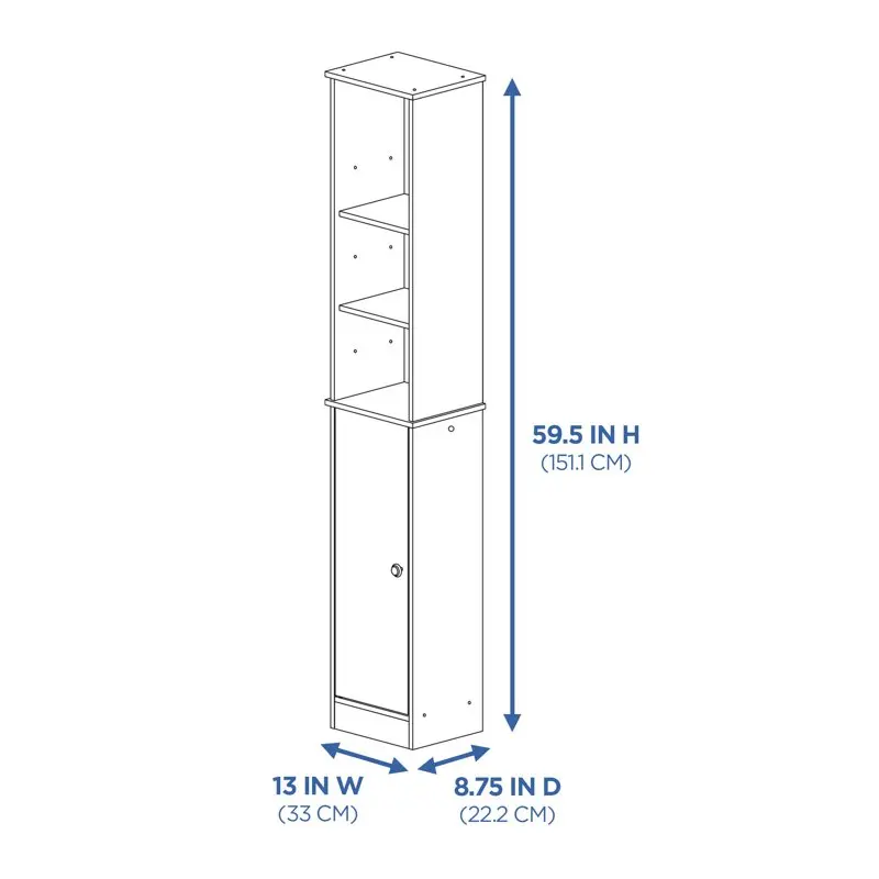 

Modern Adjustable Shelves with Elegant Design Modern Elegant Design Bathroom Storage Linen Tower with Adjustable Open and Concea