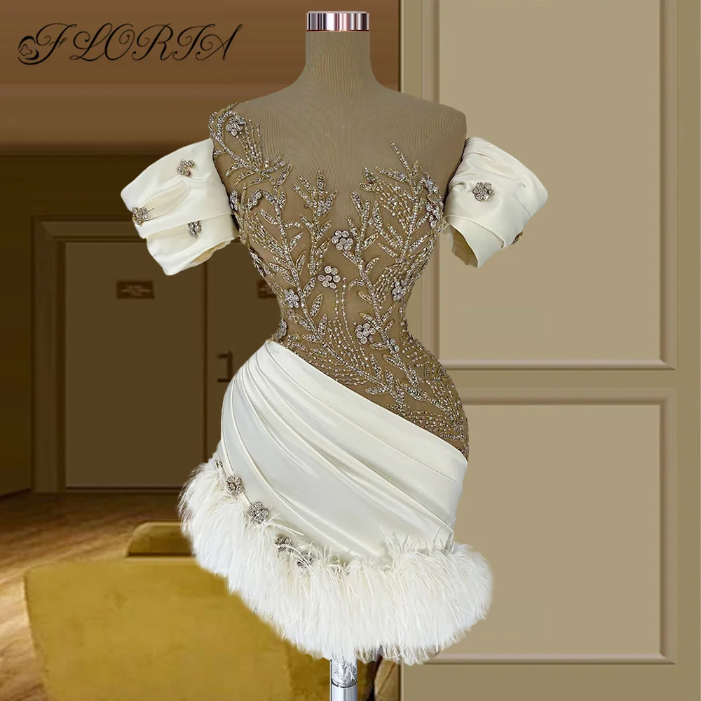 Chic Ivory Crystals Short Cocktail Dresses See Through African Woman Mini Birthday Prom Party Dress Custom Made Cocktal Robe De
Chic Ivory Crystals Short Cocktail Dresses See Through African Woman Mini Birthday Prom Party Dress Custom Made Cocktal Robe De