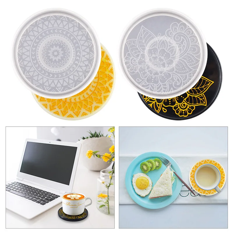 DIY Coaster Crystal Epoxy Resin Mold Gypsum Circular Pattern Flower Placement Silicone Coaster Mold
DIY Coaster Crystal Epoxy Resin Mold Gypsum Circular Pattern Flower Placement Silicone Coaster Mold