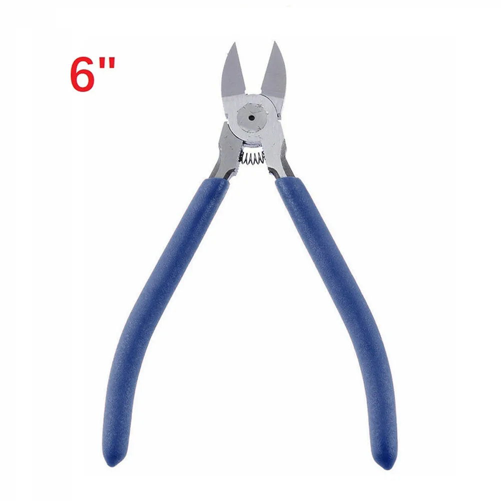 

6 Inch Flush Cut Side Cutter Diagonal Cutting Plier Wire Cable Nippers Tools For Students Jewelers Electricians Crafters Pliers