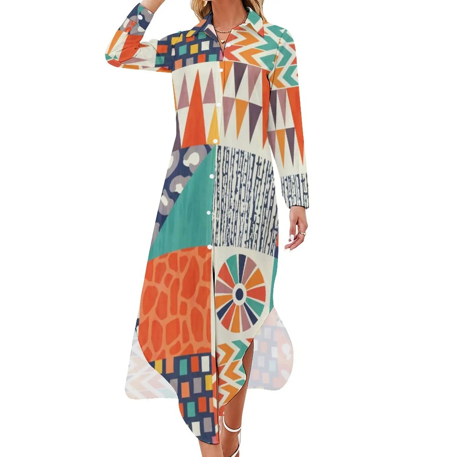 Женское шифоновое платье с длинным рукавом, винтажное Повседневное платье в скандинавском стиле, милое шифоновое платье оверсайз с V-образн...
Женское шифоновое платье с длинным рукавом, винтажное Повседневное платье в скандинавском стиле, милое шифоновое платье оверсайз с V-образн...