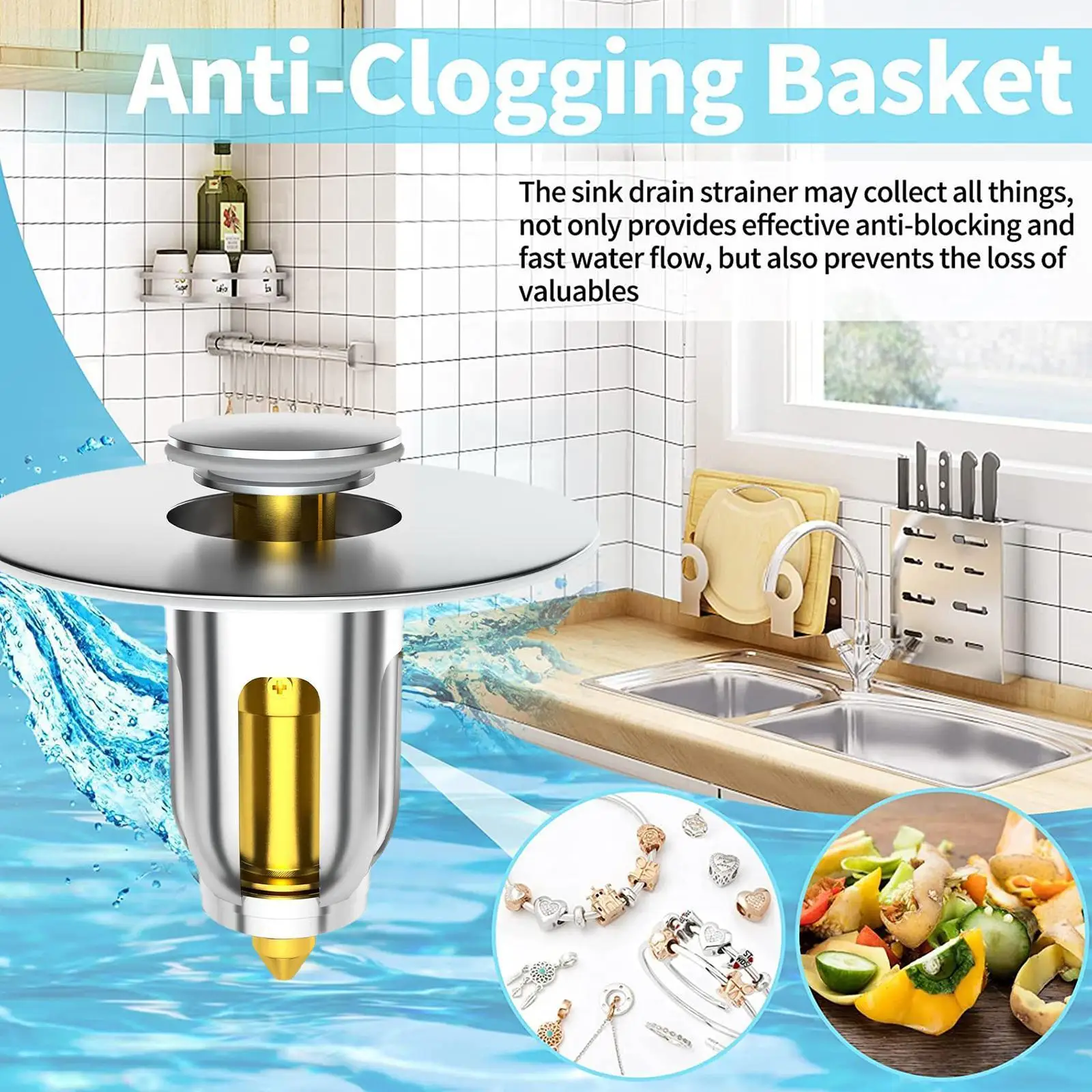 Steel Basin Up Bounce Core Basin Drain Filter Hair Sink Stopper Sink Stopper Bathtub Strainer Catcher O4l1
Steel Basin Up Bounce Core Basin Drain Filter Hair Sink Stopper Sink Stopper Bathtub Strainer Catcher O4l1