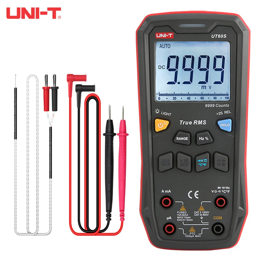 UNI-T UT60S 999.9V 10A AC DC Bluetooth Capacitor Auto Range True RMS Multi Meter NCV Digital Smart Pocket Multimeter
UNI-T UT60S 999.9V 10A AC DC Bluetooth Capacitor Auto Range True RMS Multi Meter NCV Digital Smart Pocket Multimeter