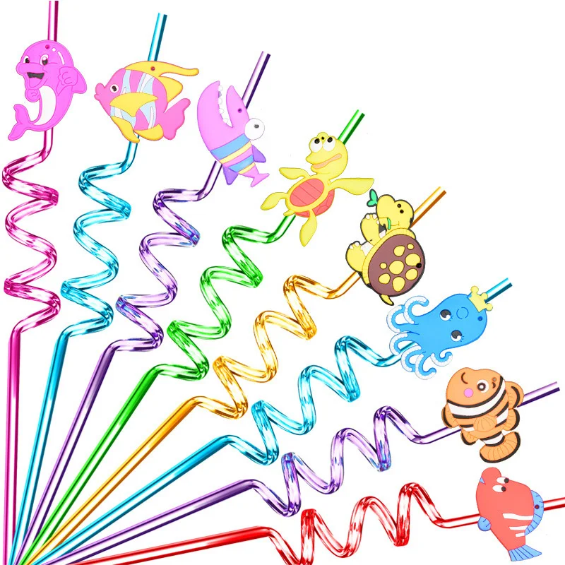 Cartoon Sea Creatures Plastic Straw Personality Cartoon Children's Gifts Underwater World Theme Birthday Party Supplies Straws
Cartoon Sea Creatures Plastic Straw Personality Cartoon Children's Gifts Underwater World Theme Birthday Party Supplies Straws