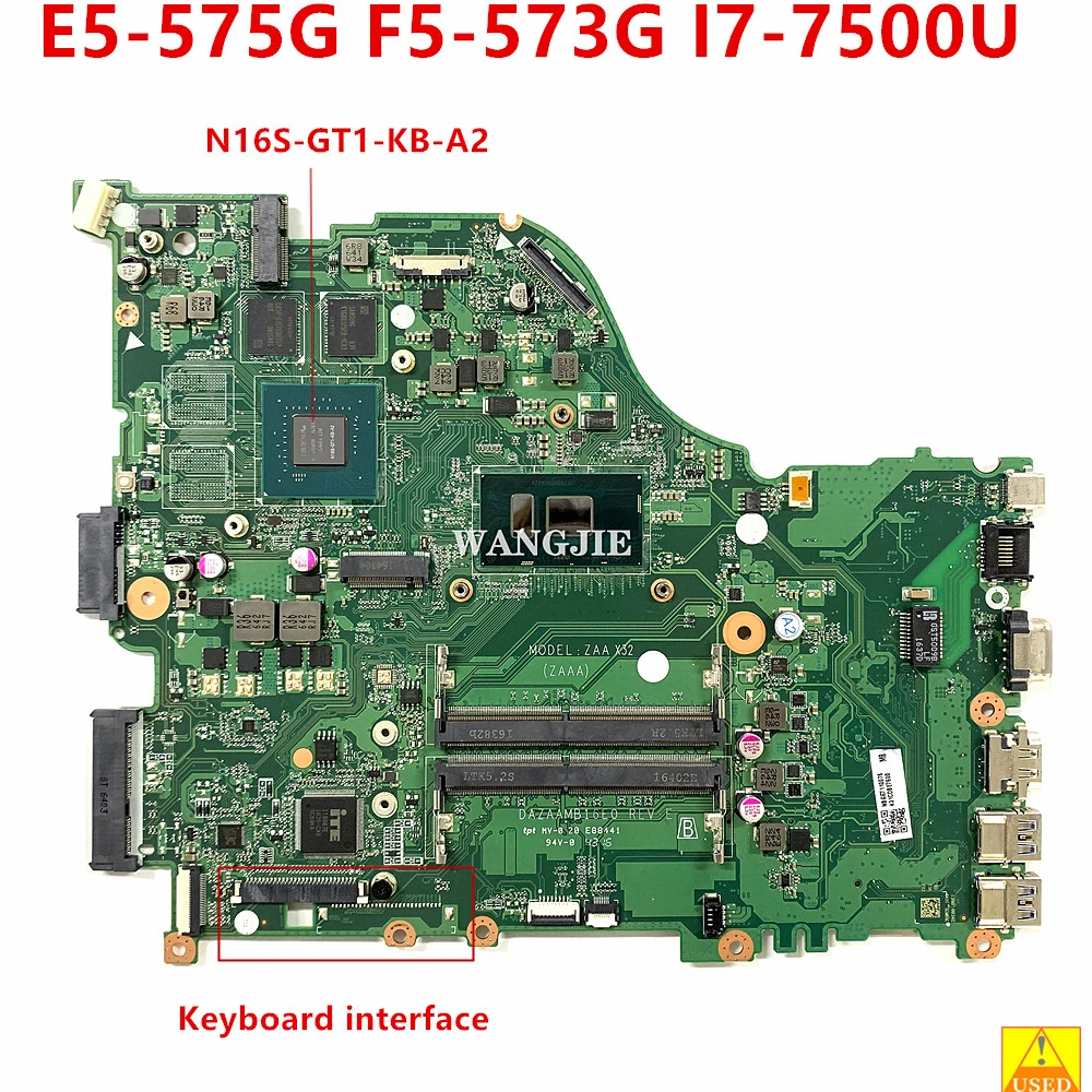 100% рабочий для Acer Aspire E5-575G F5-573G б/у материнская плата для ноутбука DAZAAMB16E0 NBGG711007 NB.GG711.007 I7-7500U CPU 940MX 2 Гб
100% рабочий для Acer Aspire E5-575G F5-573G б/у материнская плата для ноутбука DAZAAMB16E0 NBGG711007 NB.GG711.007 I7-7500U CPU 940MX 2 Гб