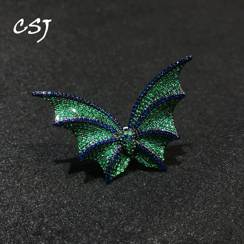 CSJ New Design Butterfly Rings Sterling 925 Silver Created Spinel Gemstone for Women Party Wedding Fine Jewelry Trendy Gift
CSJ New Design Butterfly Rings Sterling 925 Silver Created Spinel Gemstone for Women Party Wedding Fine Jewelry Trendy Gift